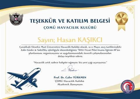 İHA-I Ticari Pilot Lisansı Eğitimi III